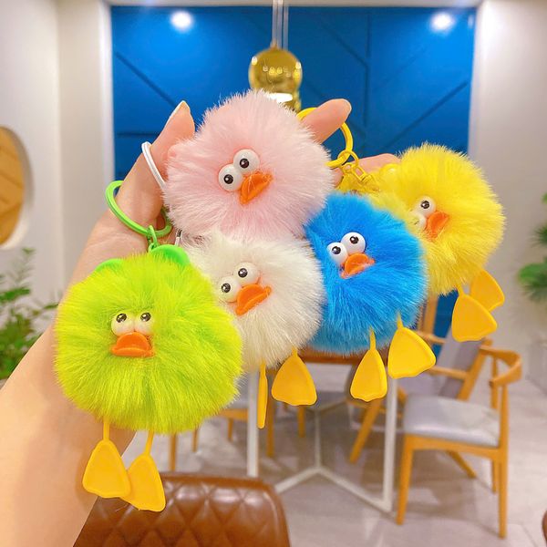 ** Móc khóa bông lông dài mỏ dảnh chân vịt