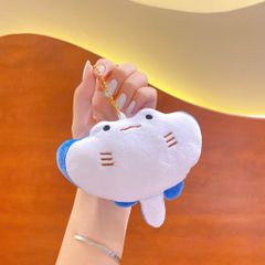 ** Móc khóa bông cá đuối xanh cute