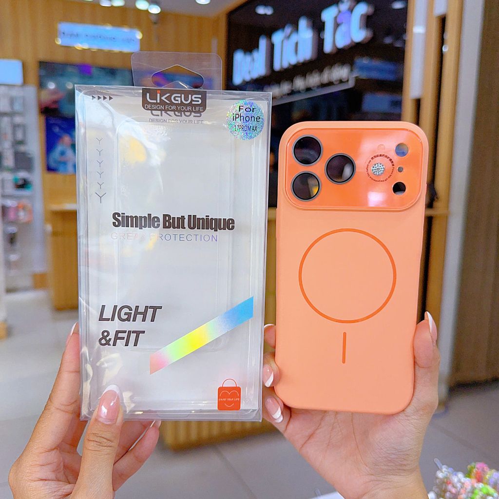 Ốp IP 17 Pro Max Likgus nhám magsafe phối camera mùi hương