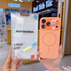 Ốp IP 17 Pro Max Likgus nhám magsafe phối camera mùi hương