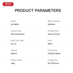 ** Quạt cầm tay XO MF96