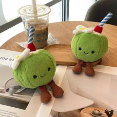 ** Móc khóa bông trái dừa cute