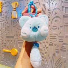 ** Móc khóa bông Duducat đuôi chuông đen/hồng/XD