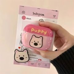 ** Case Airpods Pro 3 dẻo Puppy nắp hồng