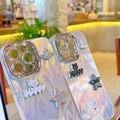 Ốp IP 16 Pro Max vân sóng bạc sticker nổi