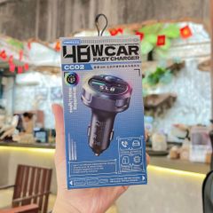 Sạc xe hơi Remax CC02 2U 1C 48W có Bluetooth