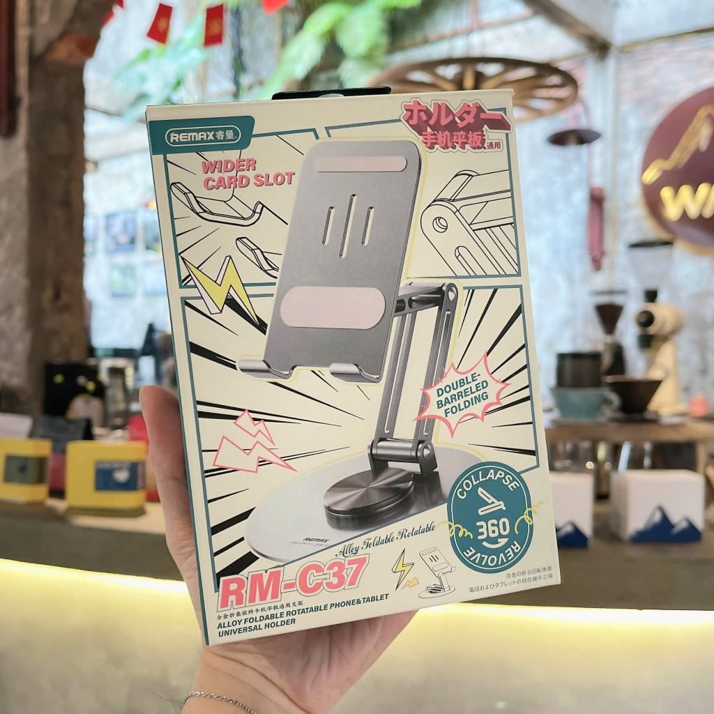 Giá đỡ điện thoại/MTB Remax C37 kim loại gấp gọn