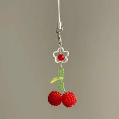 ** Dây đeo điện thoại cherry đỏ