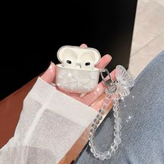 ** Case Airpods 4 dẻo bướm trắng chuỗi hạt