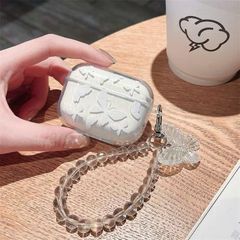 ** Case Airpods Pro 2 dẻo bướm trắng chuỗi hạt