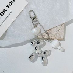 ** Móc khóa cún bóng bay khinh khí cầu tím/xanh/trắng