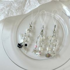 ** Dây đeo điện thoại đôi mặt Kitty mèo ngang