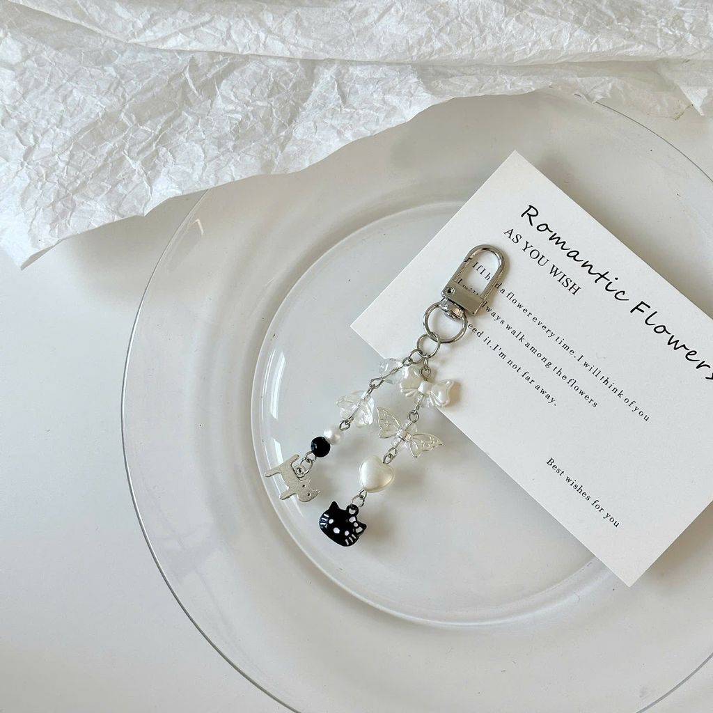 ** Dây đeo điện thoại đôi mặt Kitty mèo ngang