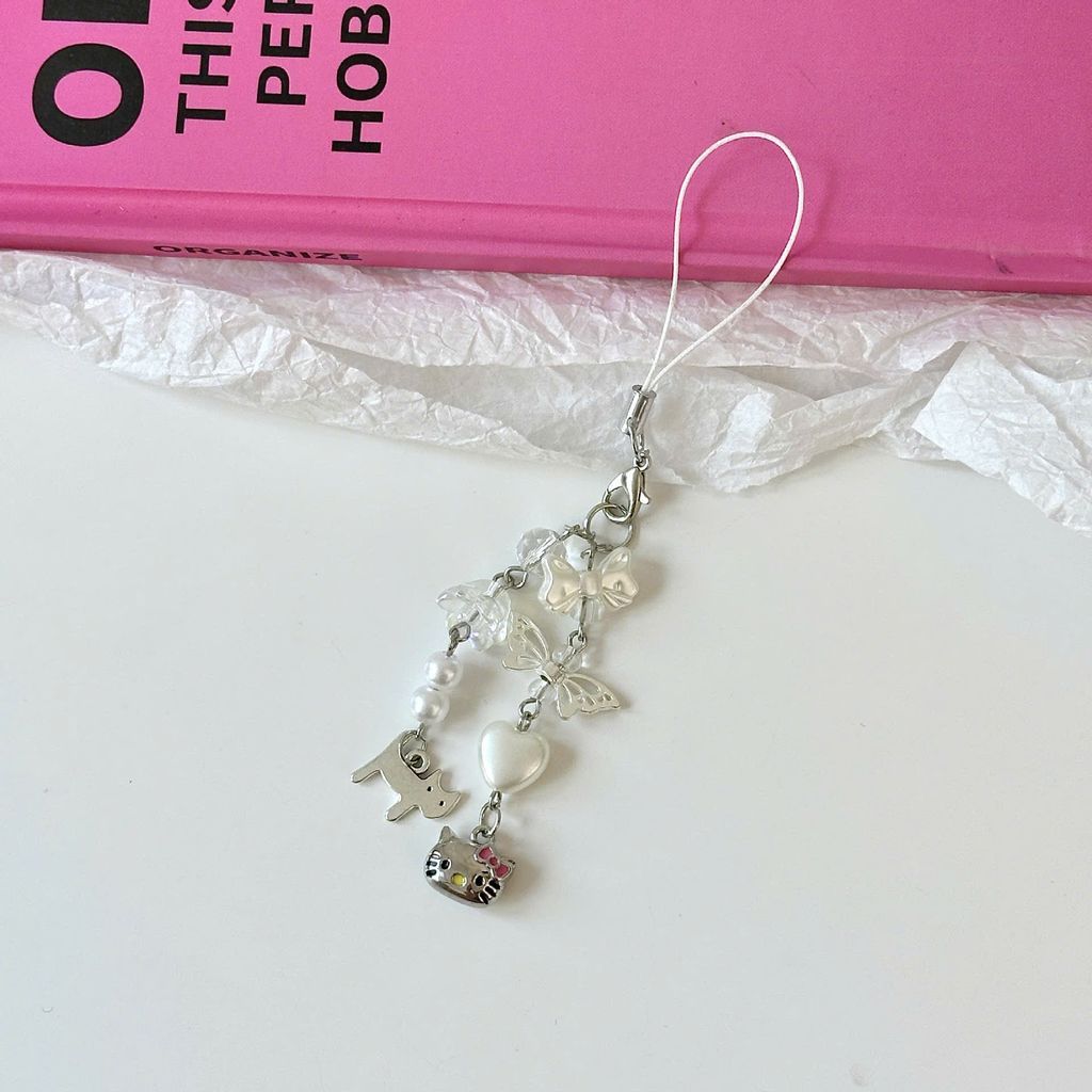 ** Dây đeo điện thoại đôi mặt Kitty mèo ngang