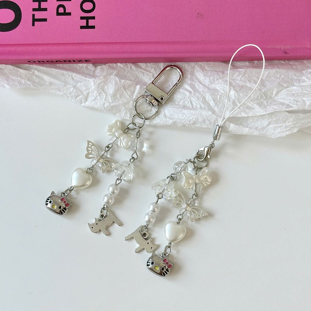 ** Dây đeo điện thoại đôi mặt Kitty mèo ngang