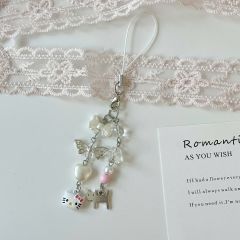 ** Dây đeo điện thoại đôi mặt Kitty mèo ngang