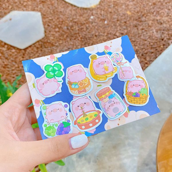 ** Set sticker lợn hồng cute