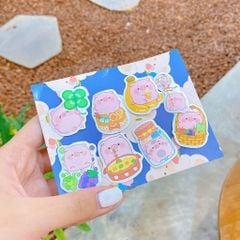 ** Set sticker lợn hồng cute