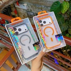 ** Ốp IP 17 Pro Max Mutural lưng nhám magsafe viền màu