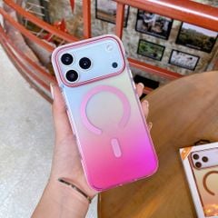 ** Ốp IP 17 Pro Max Ravaka lưng nhám magsafe loang màu đệm viền