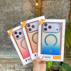 ** Ốp IP 17 Pro Max Ravaka lưng nhám magsafe loang màu đệm viền