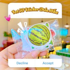 ** Set sticker dưa hấu 50 miếng