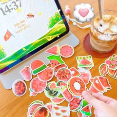 ** Set sticker dưa hấu 50 miếng
