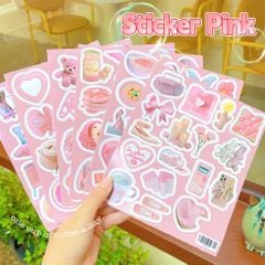 ** Set 100 sticker Small pink object
