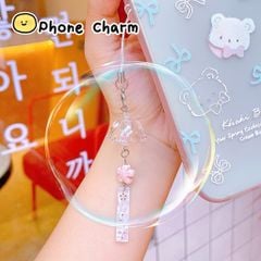 ** Dây đeo điện thoại chuông gió hoa đào