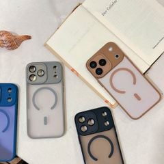 ** Ốp IP 17 Pro Max Likgus nhám magsafe bảo vệ cam viền màu