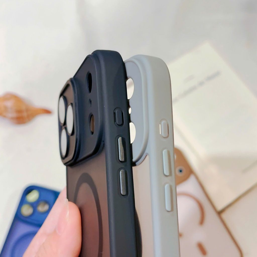 ** Ốp IP 17 Pro Max Likgus nhám magsafe bảo vệ cam viền màu