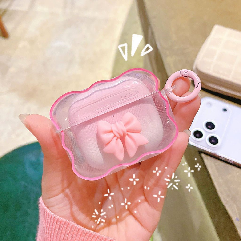 ** Case Airpods Pro 2 dẻo trong viền gợn sóng