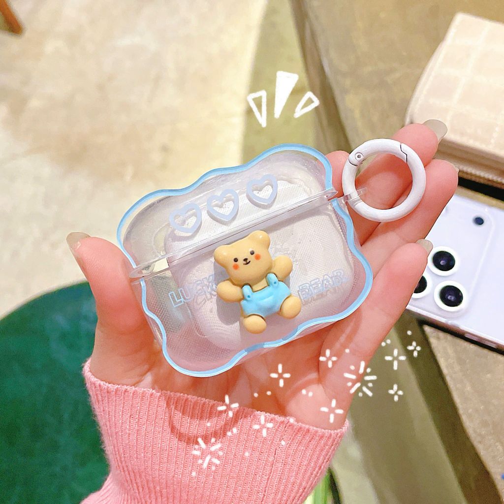 ** Case Airpods Pro 2 dẻo trong viền gợn sóng