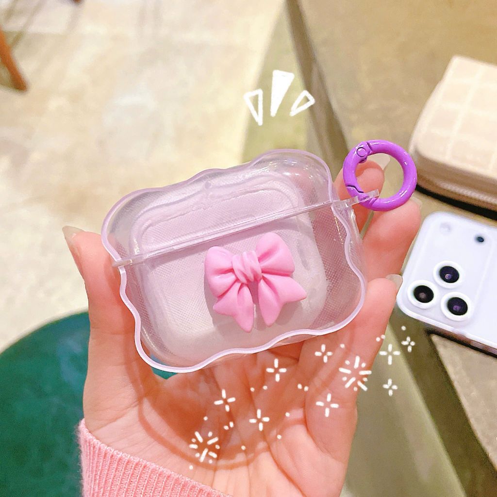 ** Case Airpods Pro 2 dẻo trong viền gợn sóng
