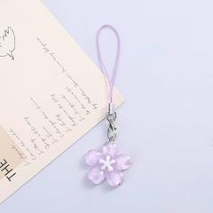 ** Dây đeo điện thoại hoa anh đào hồng/tím/vàng/trắng