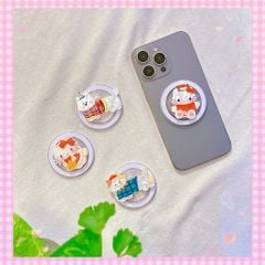 ** Popsocket từ tính Kitty áo đỏ nón Noel