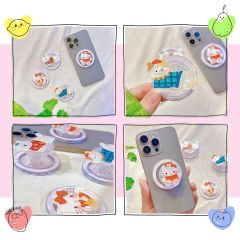 ** Popsocket từ tính mèo Noel xanh/đỏ