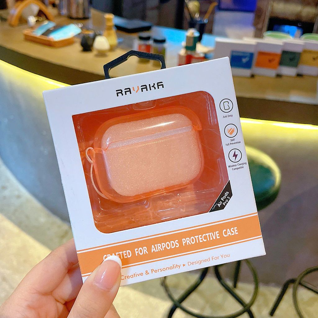 ** Case Airpods Pro 3 Ravaka Crytal dẻo trong