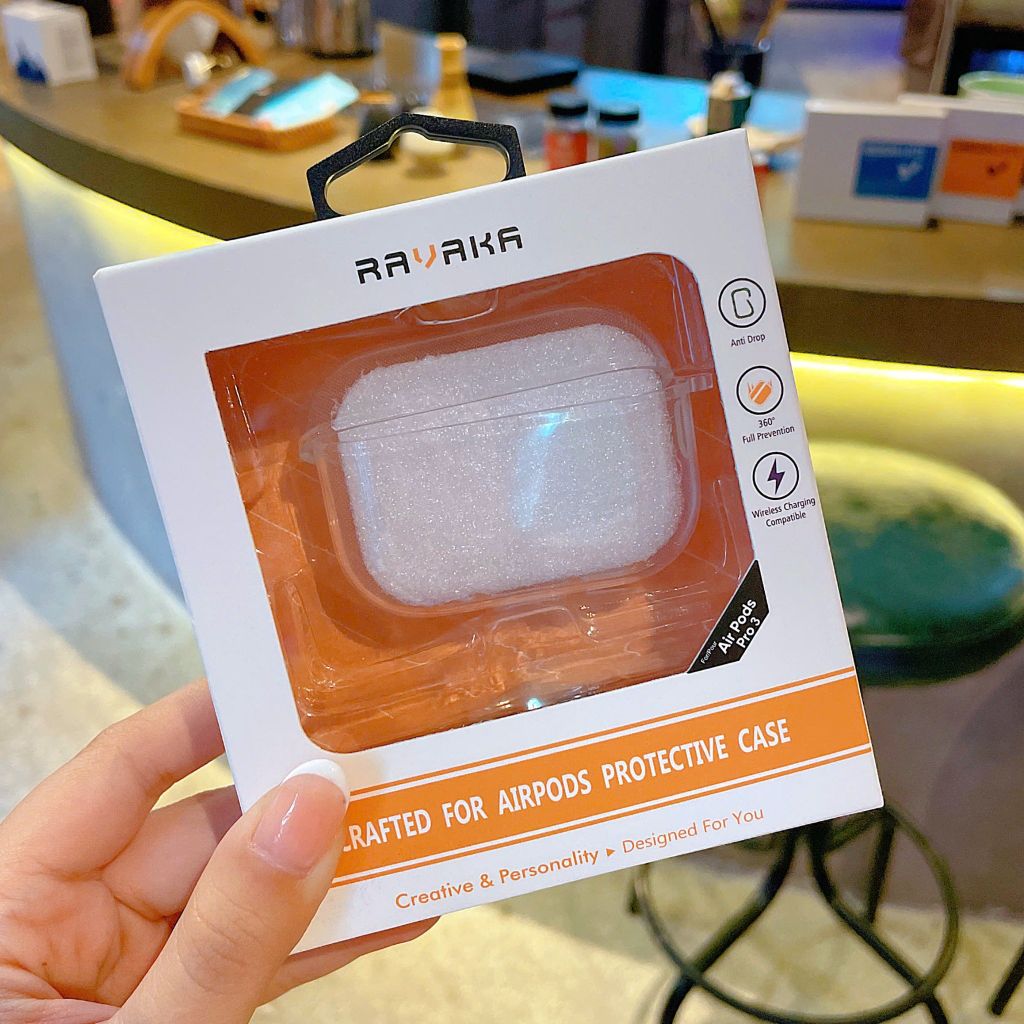 ** Case Airpods Pro 3 Ravaka Crytal dẻo trong