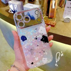 Ốp IP 17 Pro Max lưng thạch anh cam nhũ in hình