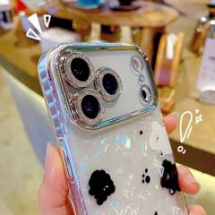 Ốp IP 17 Pro Max lưng thạch anh cam nhũ in hình