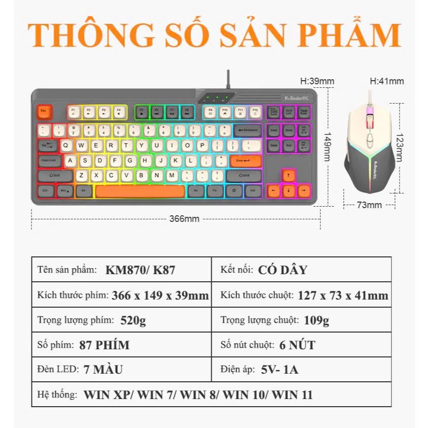 ** CB dây K-Snake KM870 Version mới