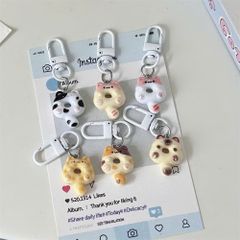 ** Móc khóa mini mèo ú bánh vòng