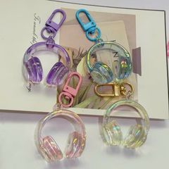 ** Móc khóa tai nghe thạch trong hồng/xanh/trong