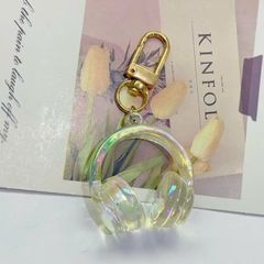 ** Móc khóa tai nghe thạch trong hồng/xanh/trong