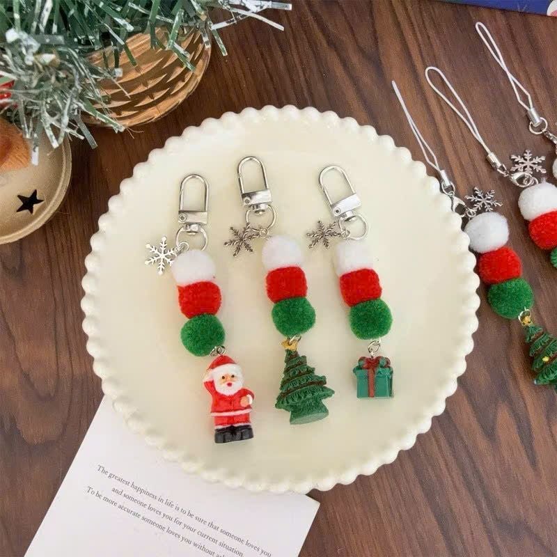 ** Móc khóa cây thông noel bông