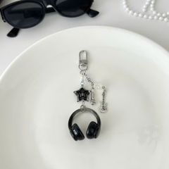 ** Móc khóa Headphone kim tuyến chủ đề âm nhạc