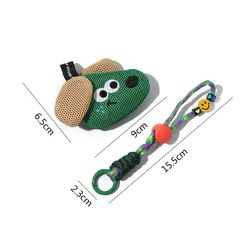 ** Móc khóa cún tai dài kèm dây thừng