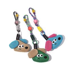 ** Móc khóa cún tai dài kèm dây thừng