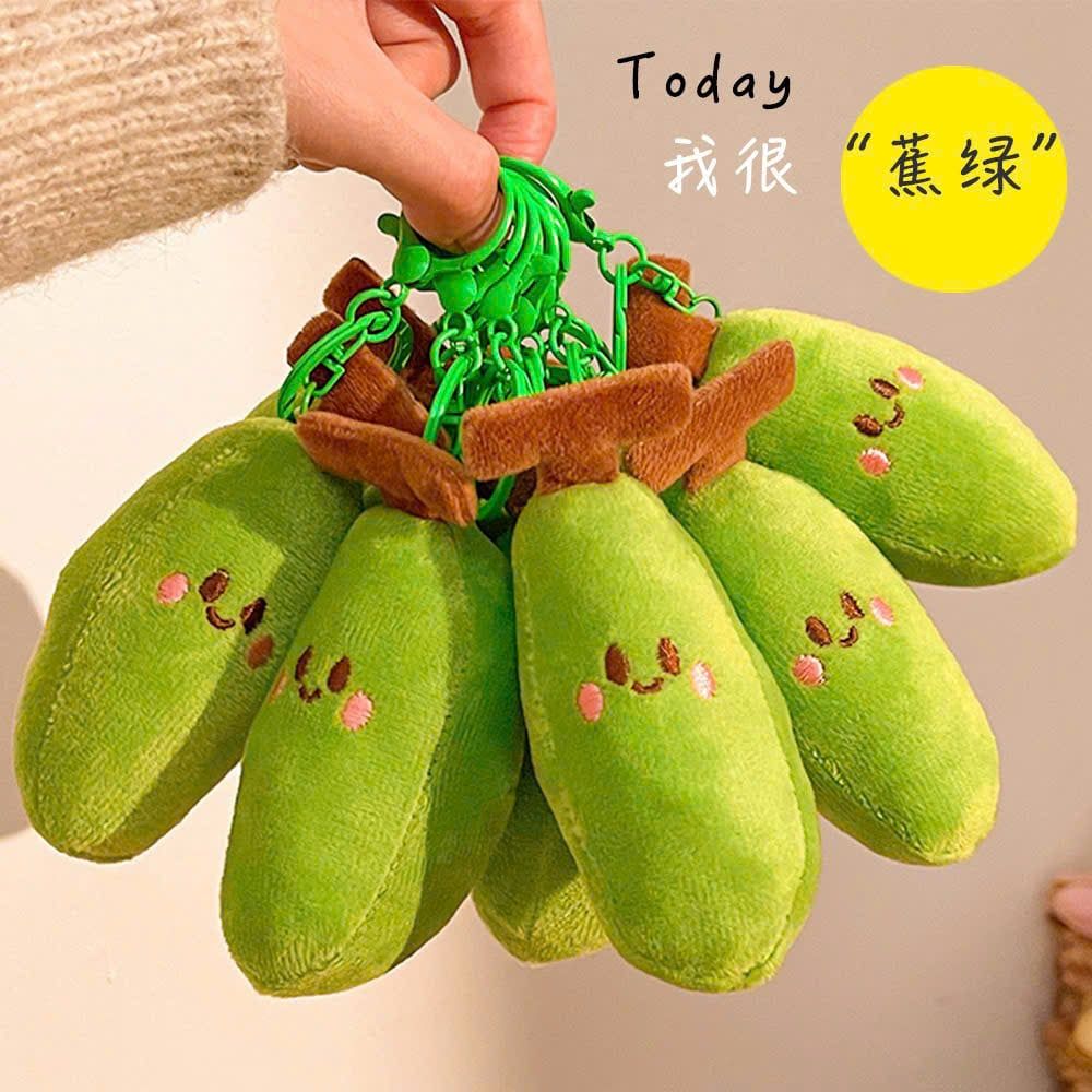 ** Móc khóa bông trái chuối mặt thêu